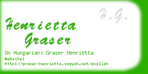 henrietta graser business card